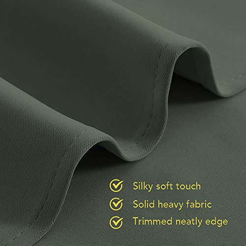 Kitchen Blackout Curtains 72 inches 2 Panels Set (Dark Mallard / 42"W x 72"L (Pack of 2))