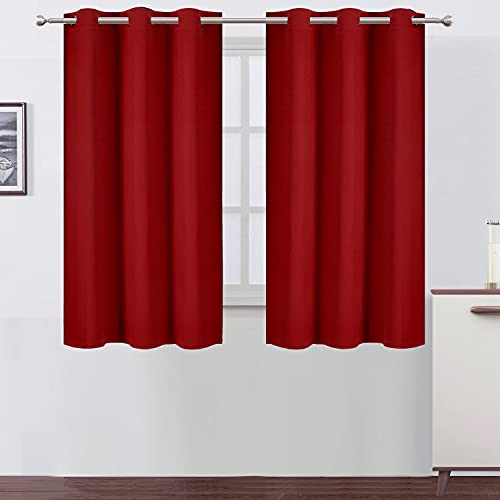 Red Thermal Blackout Curtains (Red / 38"W x 54"L (Pack of 2))