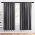 Grey Blackout Curtains for Dining Room 52" w x 72" L 2 Panels (Grey / 52"W x 72"L (Pack of 2))