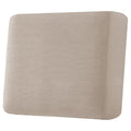 Super Stretch Individual Seat Cushion Covers Sofa Covers Couch Cushion Covers Slipcover Sets Thick Jacquard Textured Twill Fabric (Sand / 1 Cushion Chair)