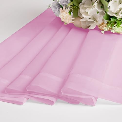 Sheer Pink Curtains 90 inches Long 2 Panels (Pink / 42"W x 90"L (Pack of 2))
