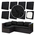 8Pcs Outdoor Cushion Covers (Black. / 8PCS)