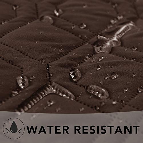 Waterproof Dog Bed Cover Pet Blanket for Furniture Bed Couch Sofa Reversible (52x82 Inch (Pack of 1) / Chocolate+darkgrey)