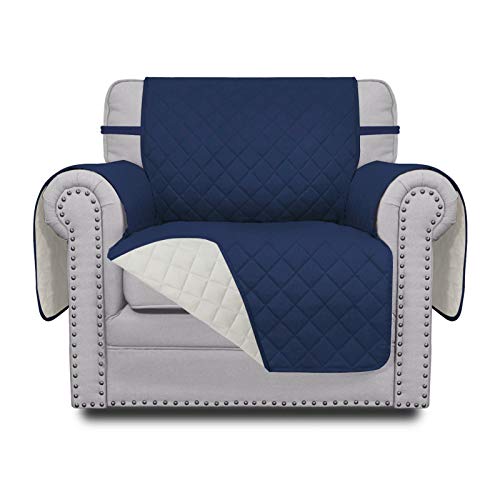 Reversible Couch Cover (Navy/Ivory / Small Chair)