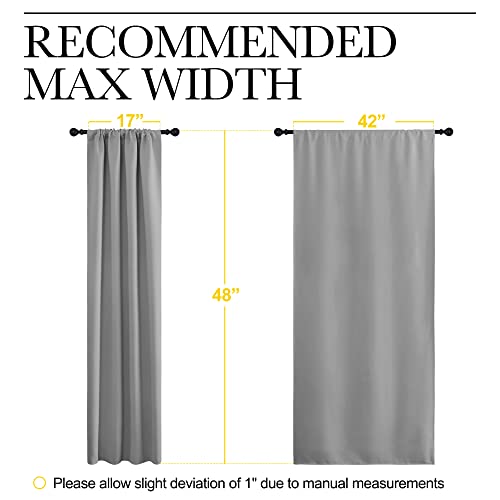 Window Curtains for Bedroom (Silver Grey / 42"W x 48"L (Pack of 2))