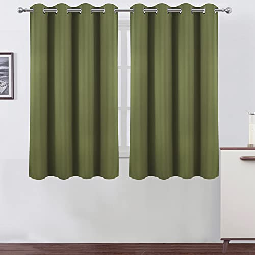 Blackout Curtains 52 x 45 inch (Olive Green / 52"W x 45"L (Pack of 2))