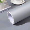 Gray Self Adhesive Wallpaper Film Stick Paper Easy to Apply (Gray / 15.7" x 118")