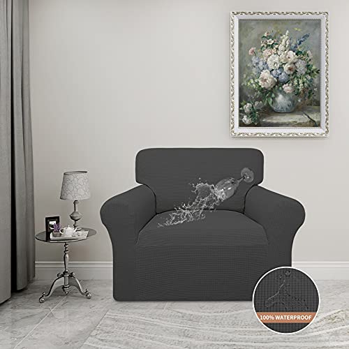 100% Waterproof Oversized Chair Couch Cover (Dark Gray / Oversized Chair)