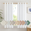 White Window Curtains 63 inches Long (White / 55"W x 63"L (Pack of 2))