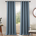 Room Darkening Curtains 52x108 inch Length Stone Blue (Stone Blue / 52"W x 108"L (Pack of 2))