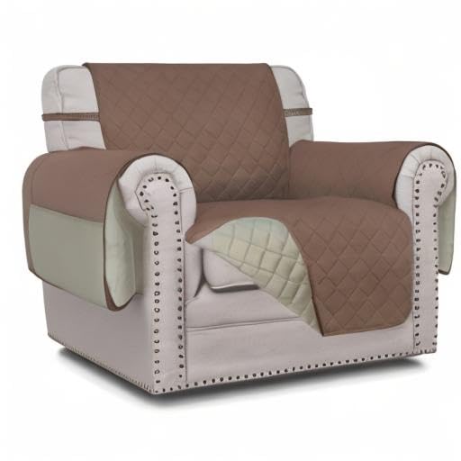 Reversible Couch Cover (Brown/Beige / Small Chair)