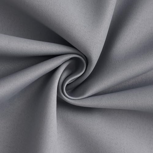 100% Blackout Curtains W100xL84 inch Black Sliding Door Drapes (Grey / 100"W x 84"L (Pack of 1))