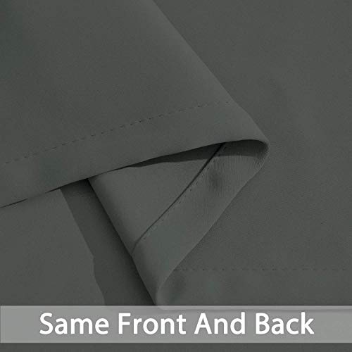 Blackout Curtains 38x72 inch Dark Grey Thermal Drapes (Dark Grey / 38"W x 72"L (Pack of 2))