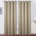 Blackout Curtains 52 x 120 Inch Long Beige Curtains Set of 2 Panels Room Darkening Curtains for Bedroom and Living Room (Beige / 52"W x 120"L (Pack of 2))