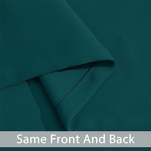 Room Darkening Curtains 52x72 inch Length Dark Teal (Dark Teal / 52"W x 72"L (Pack of 2))