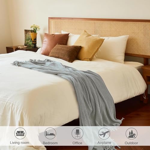 Throw Blanket for Couch (F-light Grey / 50*60'')