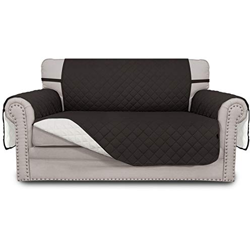 Reversible Couch Cover (Chocolate/Ivory / Medium Loveseat)