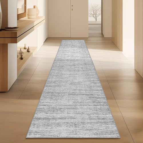 Runner Rug 2x12 Runners for Hallway 12ft Non (Grey / 2' x 12' (Runner))