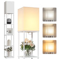 5 Tier Floor Lamp with Shelves (White / 5-Tier)
