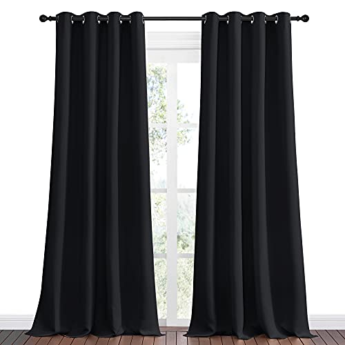 Halloween Patio Blackout Curtain Shades (Black / 55"W x 90"L (Pack of 2))