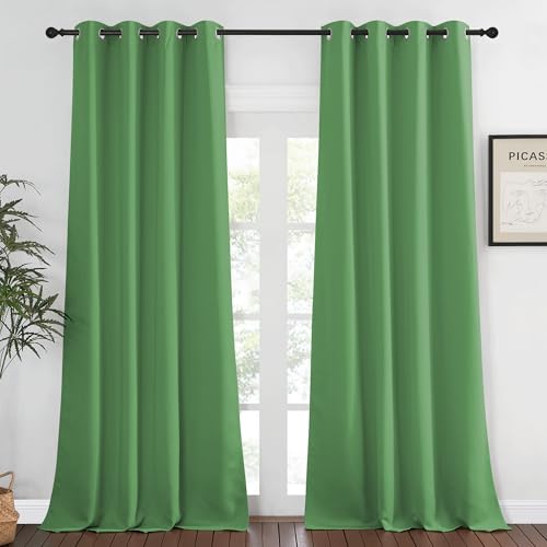 Blackout Curtains 120 inch Length for Sliding Glass Door (Froest Green / 52"W x 120"L (Pack of 1))