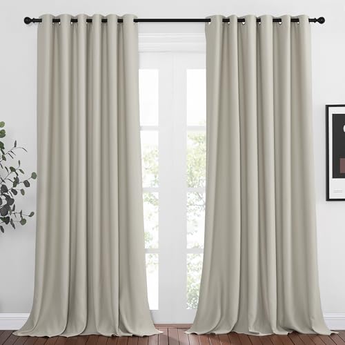 Room Darkening Draperies Curtain Panels (Natural / 80"W x 95"L (Pack of 2))