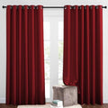 Blackout Patio Curtains for Windows 84 inch Length (Burgundy Red / 80"W x 84"L (Pack of 2))