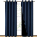 Navy Blue Blackout Curtains for Guest Room 52" w x 84" L 2 Panels (Navy / 52"W x 84"L (Pack of 2))