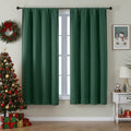 Ava Ever Green Blackout Curtains for Bedroom 63 Inch Length 2 Panels Set (Ever Green / 40"W x 63"L (Pack of 2))