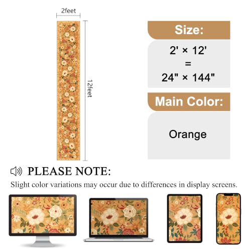 2x12 Washable Runner Rug (Orange / 2' x 12' (Rectangular))