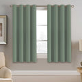 Blackout Curtain for Bedroom Thermal Insulated Window Treatment Curtain 54 inch Length Energy Saving Solid Grommet Top Blackout Drape (52"W x 54"L (Pack of 1) / Green Bay)