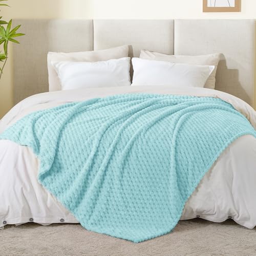 Cloud Blue Throw Blanket for Couch (Cloud Blue / Throw(50"x60"))