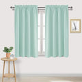 Blackout Curtains for Bedroom Living Room 52 x 45 Inch Long 2 Panels (Mint Green / 52"W x 45"L (Pack of 2))