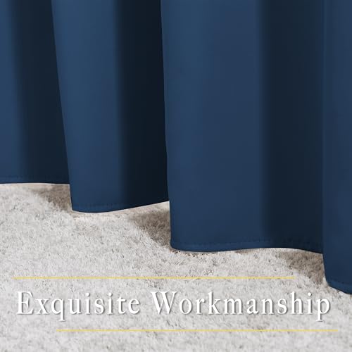 45 inches Bedroom Curtains Panels (Moroccan Blue / 52"W x 45"L (Pack of 2))