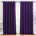 Bedroom Blackout Curtains & Drapes (Royal Purple / 66"W x 102"L (Pack of 2))