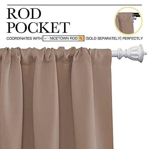 Kitchen Window Blackout Curtains (Cappuccino / 34"W x 45"L (Pack of 2))