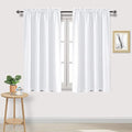White Curtains 50% Light Blocking for Living Room 54 Inch 2 Panels (Pure White / 52"W x 54"L (Pack of 2))