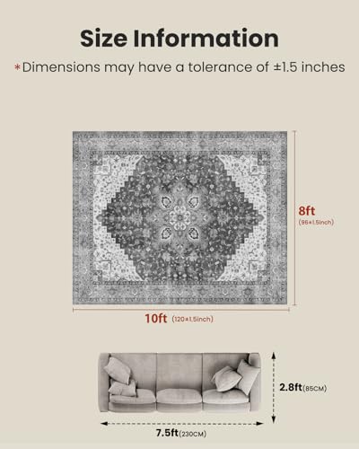8x10 Area Rugs (8' x 10' (Rectangular) / Light/Grey)