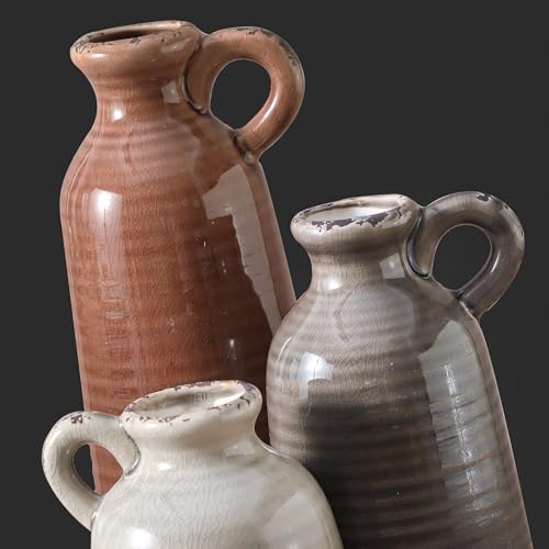 Ceramic Vases Set of 3 (010 - Brown)