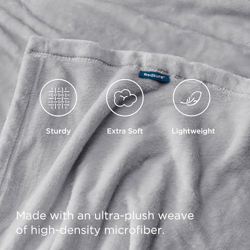 GentleSoft Fleece Blanket Twin XL (Light Grey / Twin XL (66" X 90"))