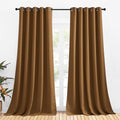 Bedroom Curtains Blackout Drapery Panels (Gold Brown / 70"W x 108"L (Pack of 2))