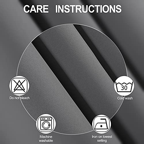 Grey Blackout Curtains 34 x 54 Inch Length (Frost Grey / 34"W x 54"L (Pack of 2))