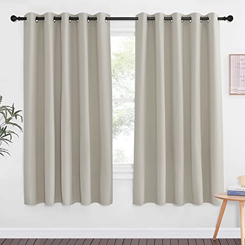 Blackout Bedroom Door Curtain (Natural / 66"W x 66"L (Pack of 1))