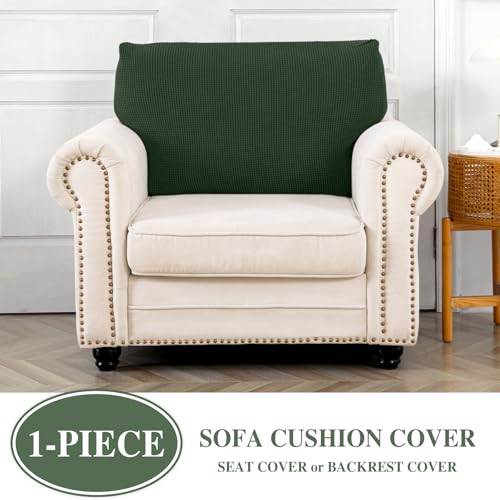 Couch Cushion Cover Seat Cushion Cover Stretch Armchair Cover Separate Sectional Sofa Slipcovers Furniture Protector (Green / 1PC Seat Cover or Backrest)