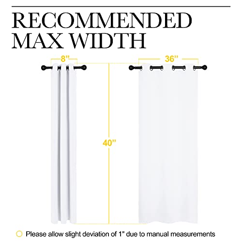 Draperies Curtains Panels (Pure White / 42"W x 40"L (Pack of 2))