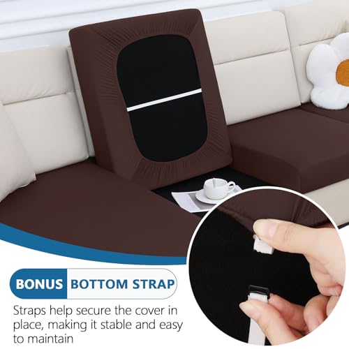 Milk Silk Couch Cushion Covers (Chocolate / Seat Cover Small)