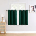Short Blackout Curtains for Bedroom 36 Inches Long (34"W x 36"L (Pack of 2) / Forest Green)