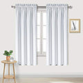 Blackout Curtains for Bedroom Living Room 38 x 63 Inch Long 2 Panels (Greyish White / 38"W x 63"L (Pack of 2))