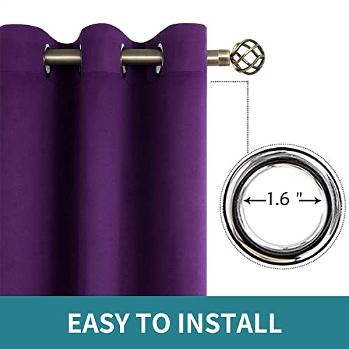 Blackout Curtains (Purple / 52"W x 95"L (Pack of 2))