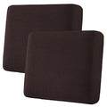 Super Stretch Individual Seat Cushion Covers (Chocolate / 2 Cushion Sofa)